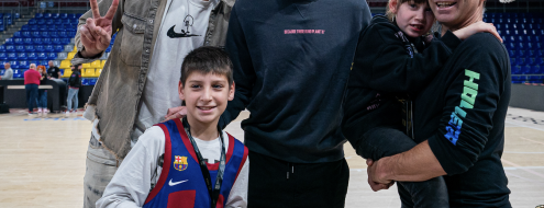 Jugadors Barça amb familiars pacients oncologics
