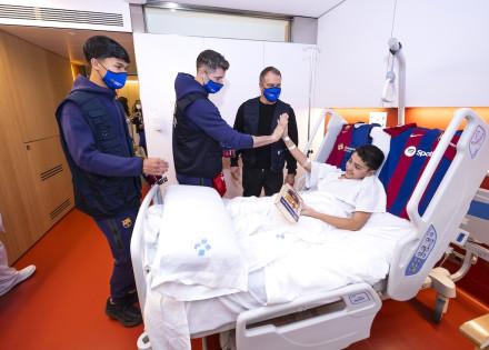 Visita jugadors FCB hospital de barcelona